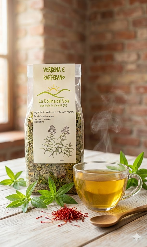 Tisana Verbena e Zafferano Biodinamico – Un sorso di purezza e relax dal cuore del Chianti