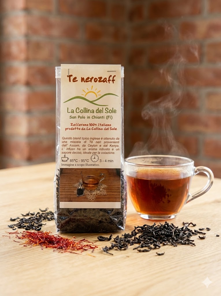 Te Nerozaff – Blend di Tè Neri Pregiati e Zafferano Biodinamico